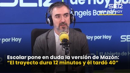 Escolar pone en duda la versión de Mazón del día de la DANA: "El trayecto dura 12 minutos y él tardó 40"