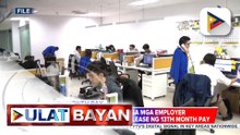 DOLE, nagpaalala sa mga employer na dapat simulan na ang pagpapalabas ng 13th month pay ng mga manggagawa