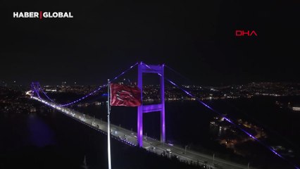 FSM Köprüsü "Dünya Prematüre Günü" için mor renge büründü