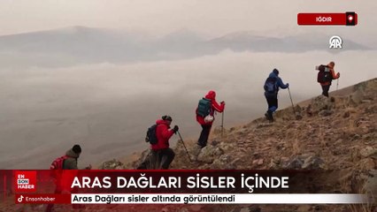 Iğdır'da Aras Dağları sisler altında görüntülendi