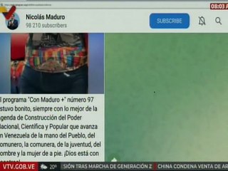 Jefe de Estado: El programa "Con Maduro +" estuvo bonito, con lo mejor de la agenda de construcción