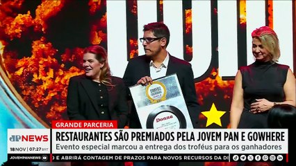Restaurantes são premiados pela Jovem Pan e GoWhere