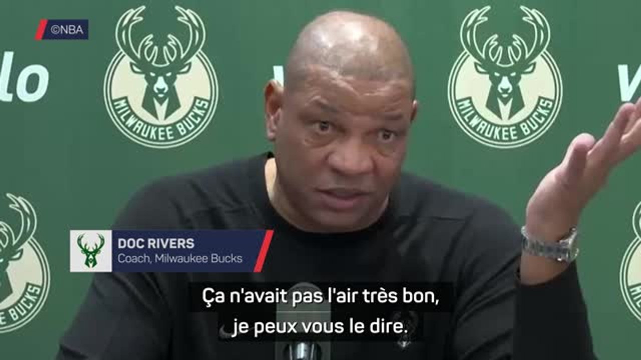 Bucks - Rivers sur la blessure d'Antetokounmpo : "Ça n'avait pas l'air très bon"