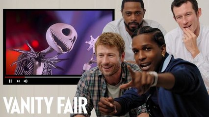 Glen Powell, A$AP Rocky, LaKeith Stanfield & Callum Turner Watch Iconic Videos