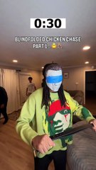 Blindfolded Chicken Chase Challenge!! 😱