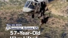 57-Year-Old Hiker Lifted to Safety