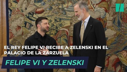 El rey Felipe VI recibe a Zelenskiy en el Palacio de la Zarzuela.
