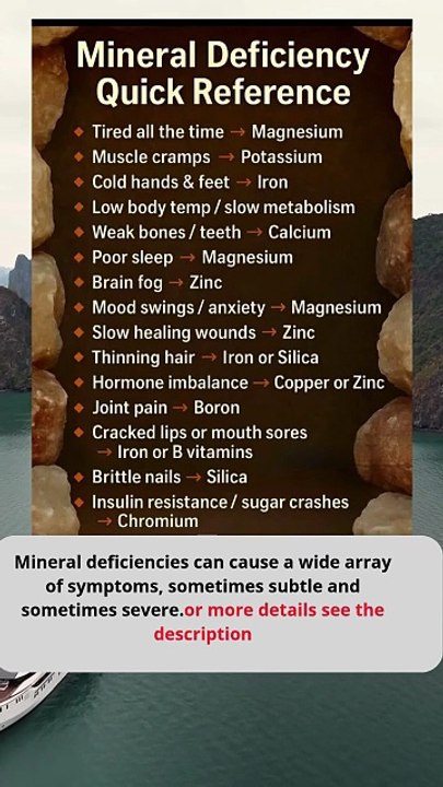 Mineral Deficiency Quick Reference Guide