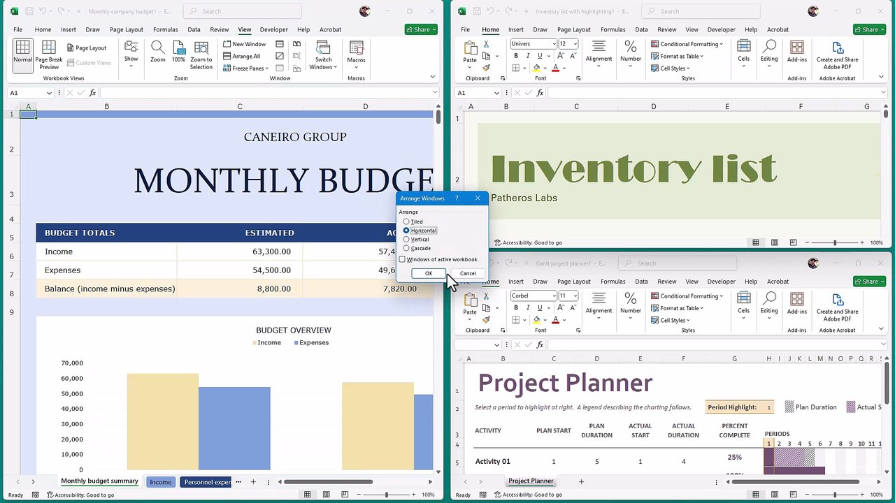 Microsoft Excel 53 Viewing Multiple Workbooks