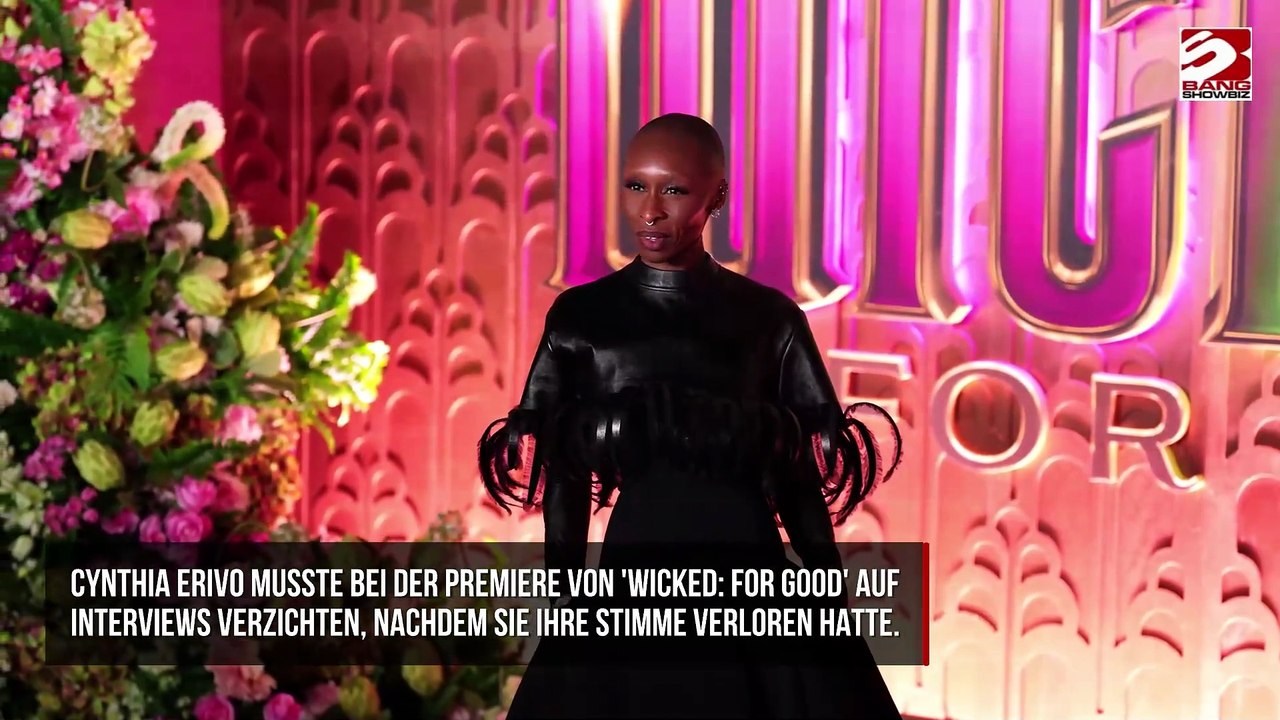 Cynthia Erivo muss Interviews bei 'Wicked: For Good'-Premiere wegen Stimmproblemen canceln