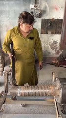 How a 16mm Steel Rod Turns Into a Vehicle Spring | Amazing Lathe Work | Shorts