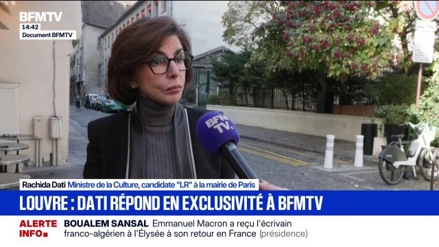 Nous ne ferons prendre aucun risque pour les agents et le public : Rachida Dati justifie la fermeture d'une salle du Louvre (info BFMTV)
