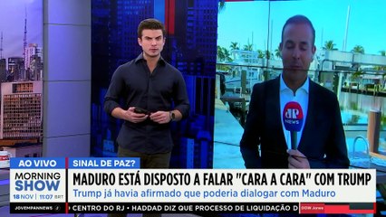 PAZ entre MADURO e TRUMP? Venezuelano está disposto a falar com presidente dos EUA