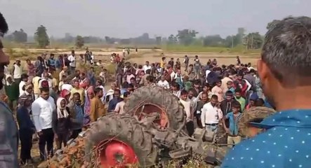 ट्रैक्टर पलटने से किसान की मौत