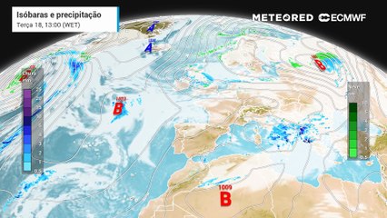 Uma frente poderá trazer chuva a Portugal dentro de poucos dias