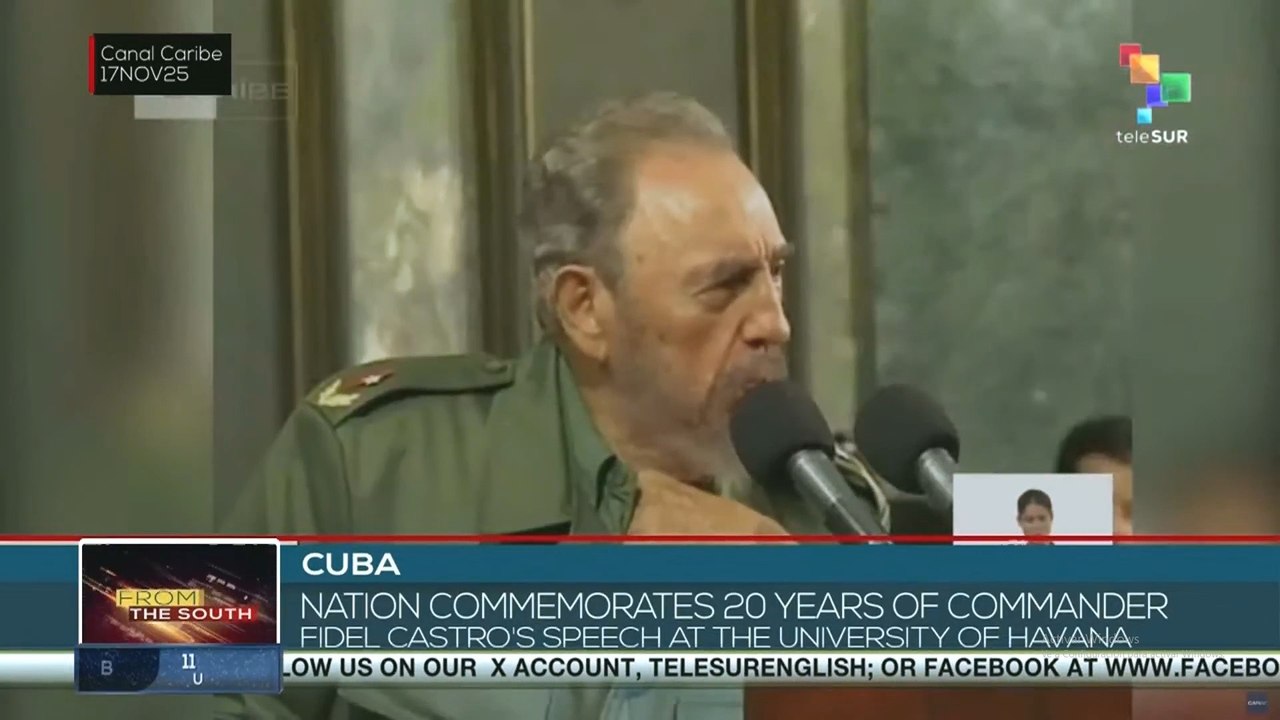 Cuba commemorates 20 years of Commander Fidel Castro's speech at the University of Havana