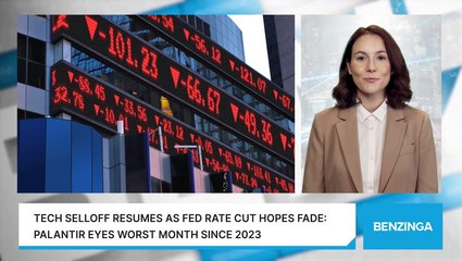 Tech Selloff Resumes As Fed Rate Cut Hopes Fade: Palantir Eyes Worst Month Since 2023