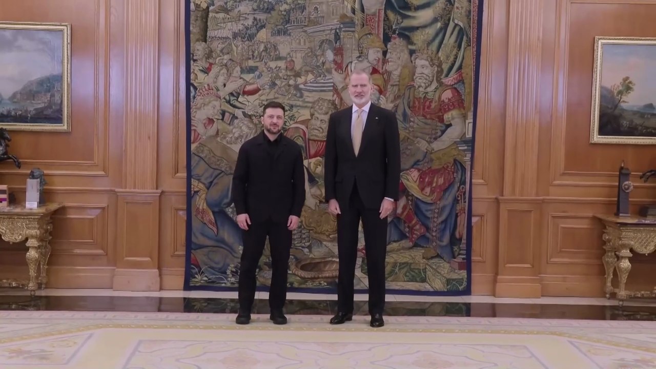 Felipe VI se reúne con el presidente de Ucrania, Volodímir Zelenski