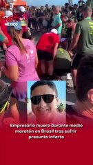 🏃‍♂️ Lo que era un día de deporte terminó en trag3dia. Un empresario que participaba en una maratón en #Brasil perdió la v1da tras sufr1r, aparentemente, un ataque cardiaco.