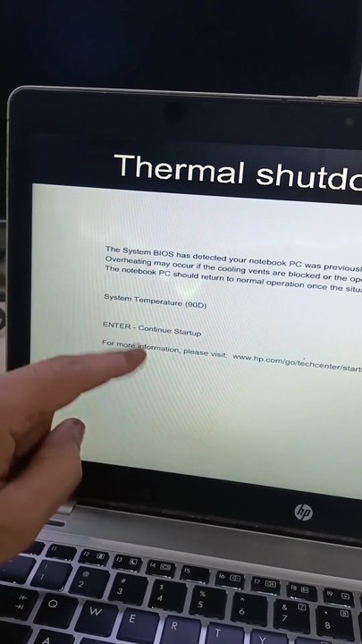 hp elitebook folio thermal shutdown occurred system temperature 90d #issue #problem #fix #laptop #it