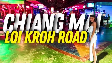 Chiang Mai NIGHTLIFE Walk: Loi Kroh Road Massage Street (Thailand)