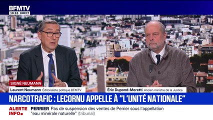 Éric Dupond-Moretti affirme qu'il y a des "similitudes" entre le narcotrafic et le terrorisme