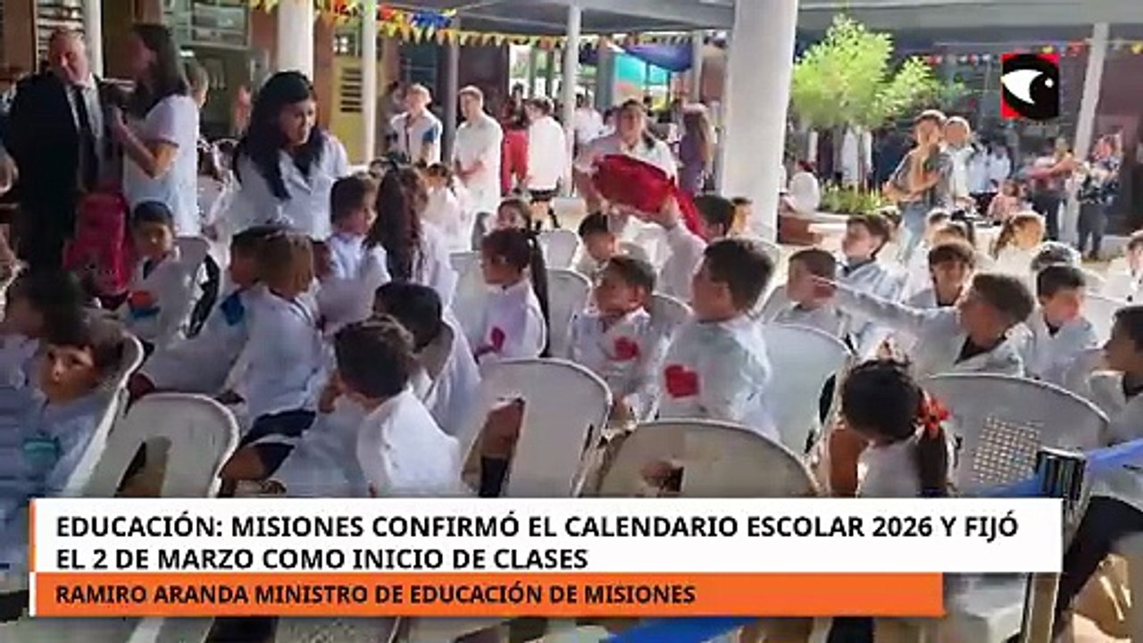 Misiones confirmó el calendario escolar 2026 y fijó el 2 de marzo como inicio de clases