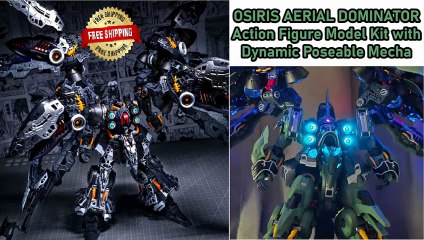 Unboxing & Assembly OSIRIS AERIAL DOMINATOR Action Figure Model Kit with Dynamic Poseable Mecha