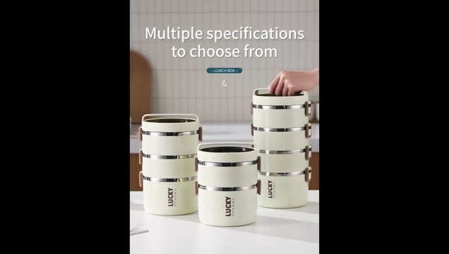 1pc Large Capacity Stainless Steel Lunch Box with Insulated Lunch Bag