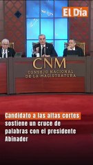 Candidato a las altas cortes sostiene un cruce de palabras con el presidente Abinader