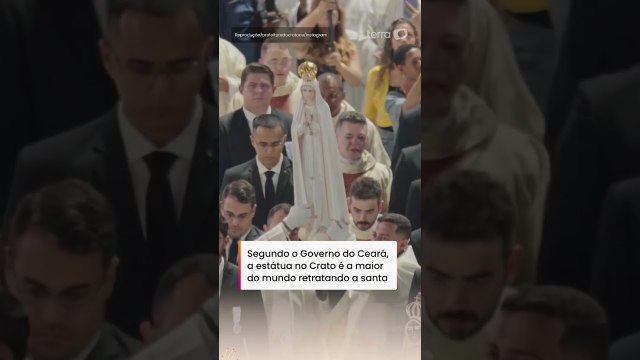 Imagem gigante de Nossa Senhora de Fátima é inaugurada do interior do Ceará