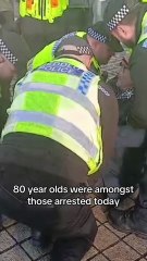 80yo daughter of Holocaust survivor first to be arrested at Aberystwyth Palestine Action protest