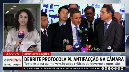 QUINTA VERSÃO! Derrite protocola PL Antifacção na Câmara