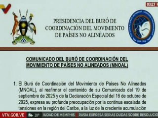 Mnoal expresa su profunda preocupación por la continua escalada de tensiones en el Mar Caribe