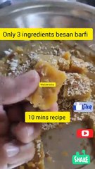 Only 3 ingredients besan barfi make this delicious sweet at home