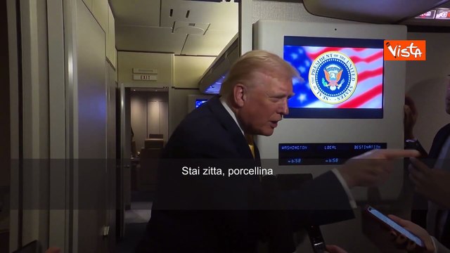 Quiet, piggy , Trump contro una giornalista che chiede di Epstein: Zitta, porcellina