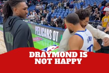Curry hugs former teammate and the gesture could get Draymond mad