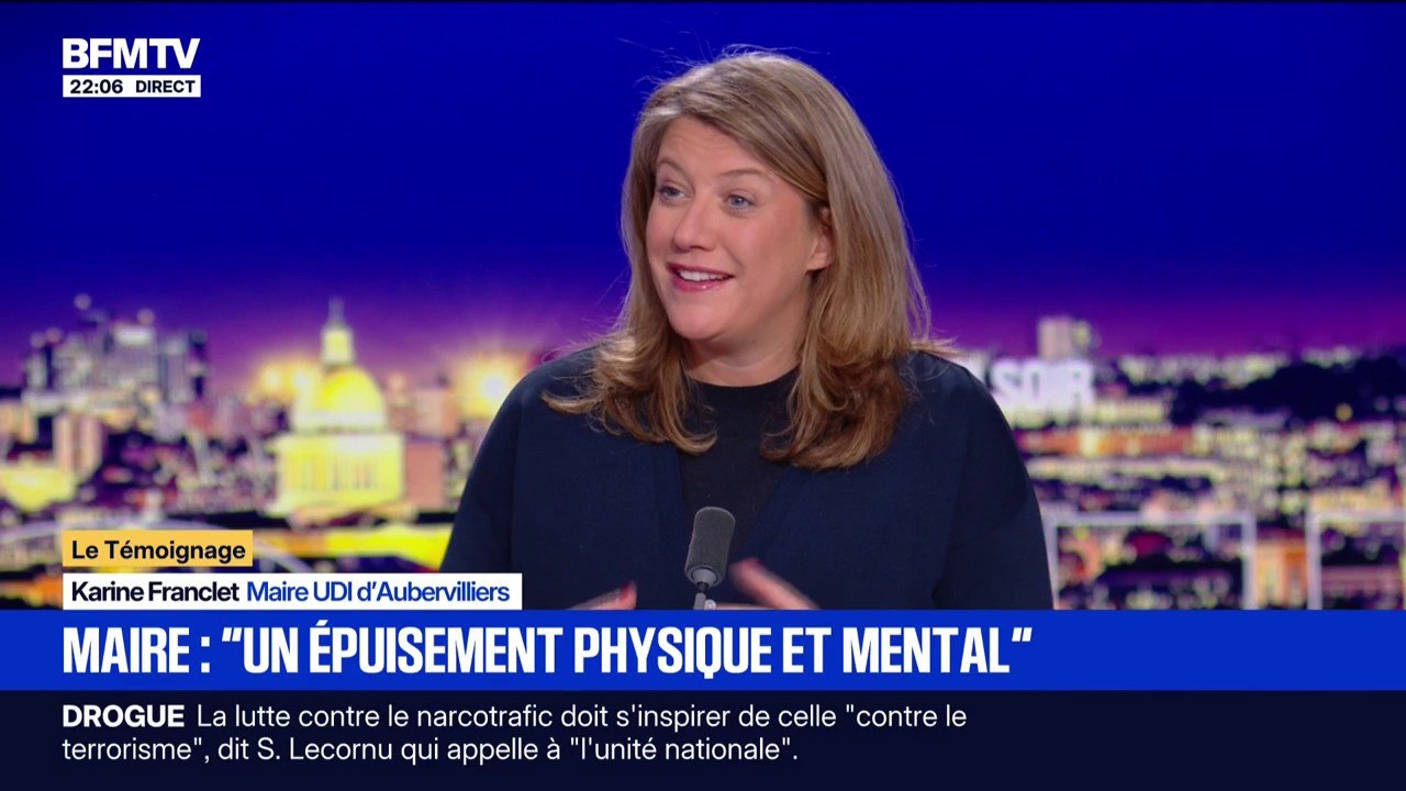 "Ça va beaucoup mieux": victime d'un burn-out, la maire (UDI) d'Aubervilliers, Karine Franclet témoigne sur BFMTV