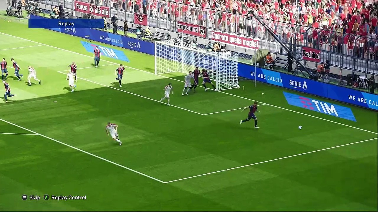 Serie A Drama! AC Milan vs Bologna – Full Match  Master League PES 2021