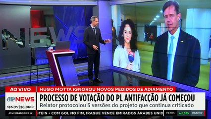 Votação do projeto antifacção começa na Câmara; Dora Kramer e Cristiano Vilela comentam