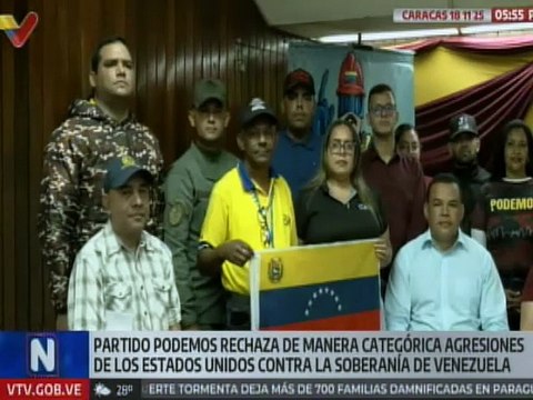 Partido Podemos rechaza agresiones de EE. UU. en contra de la soberanía nacional