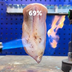 Grilling chicken fillet with lighters 🔥