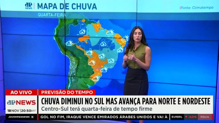 Previsão do Tempo: Chuva diminui no Sul, mas avança para Norte e Nordeste