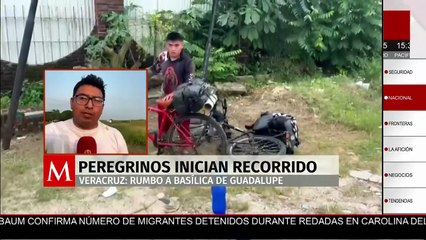 Inicia el recorrido de peregrinos veracruzanos hacia la Basílica de Guadalupe