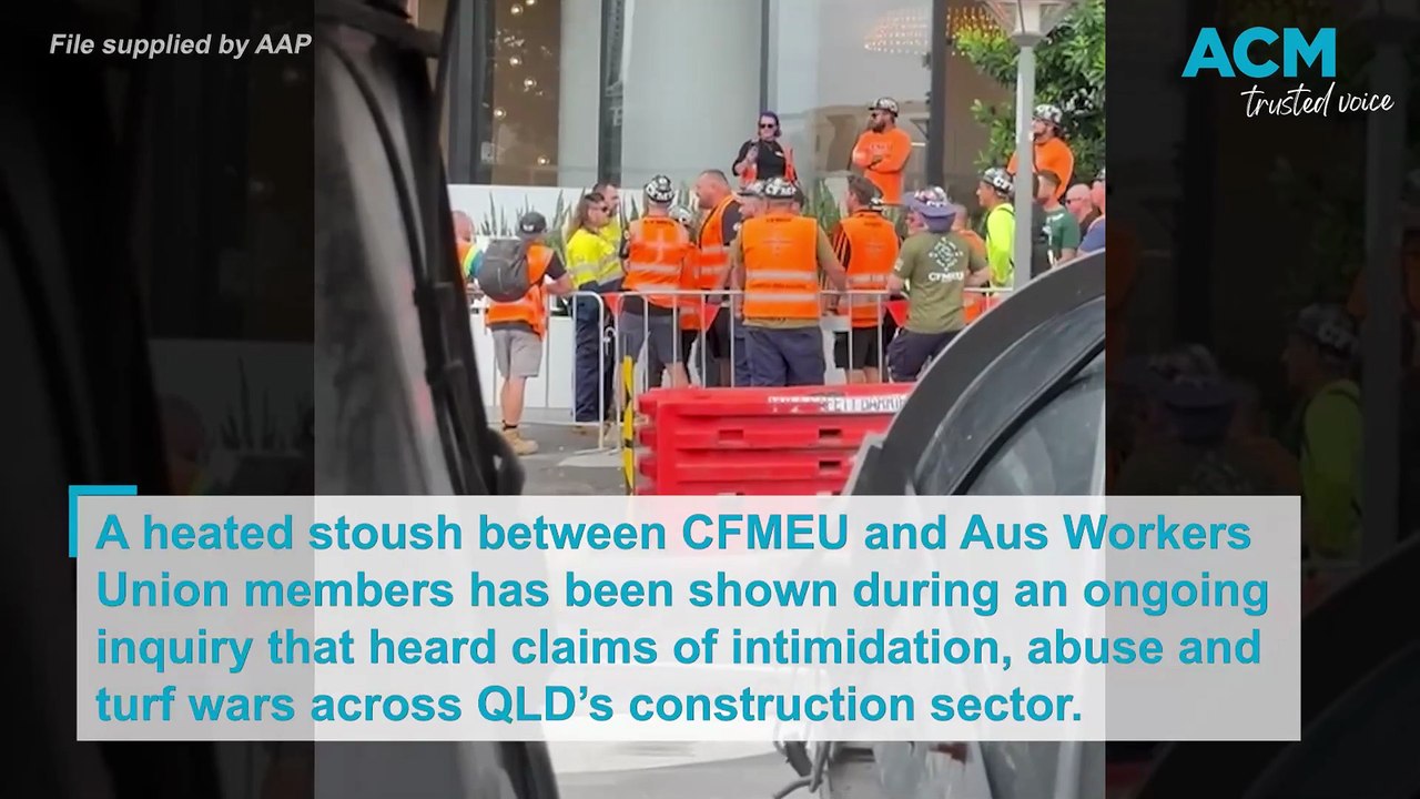 CFMEU and AWU stoush caught on camera as inquiry hears claims of threats and intimidation