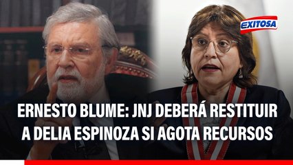 JNJ deberá acatar restitución de Delia Espinoza si se agotan recursos impugnatorios, señala Blume