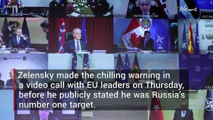 Volodymyr Zelensky says goodbye to EU leaders as Russia closes in on Kyiv