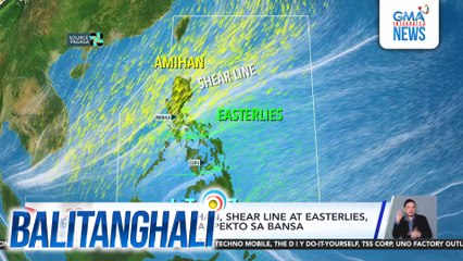 PAGASA - ITCZ, amihan, shear line at easterlies, patuloy na nakaaapekto sa bansa | Balitanghali