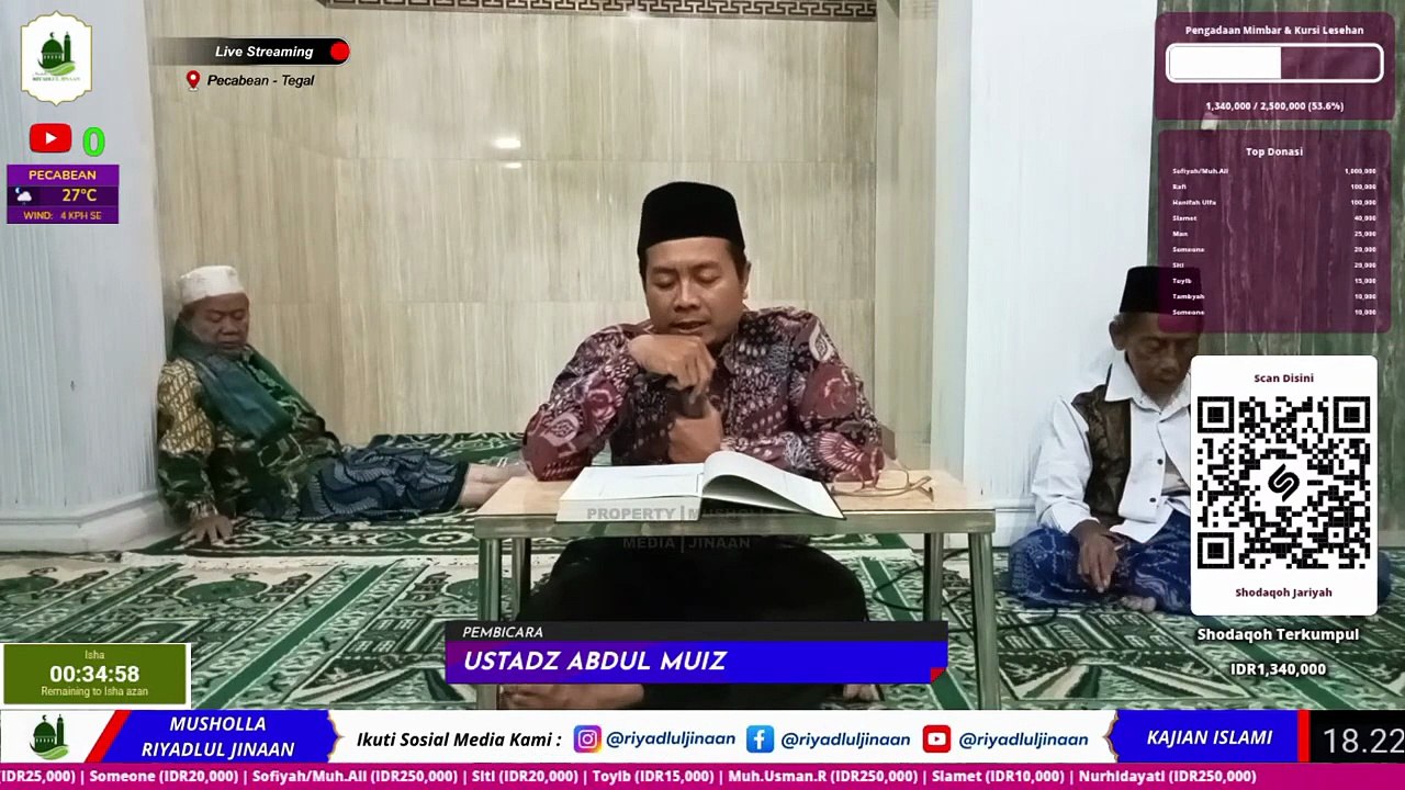 🔴LIVE📡 Eps. #2 - TAFSIR SURAT AL-INSYIRAH _ Musholla Riyadlul Jinaan - Pecabean