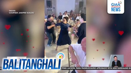 Wedding guest na wagi sa dance showdown, nag-uwi ng "2k" o 2 kilograms ng bigas | Balitanghali